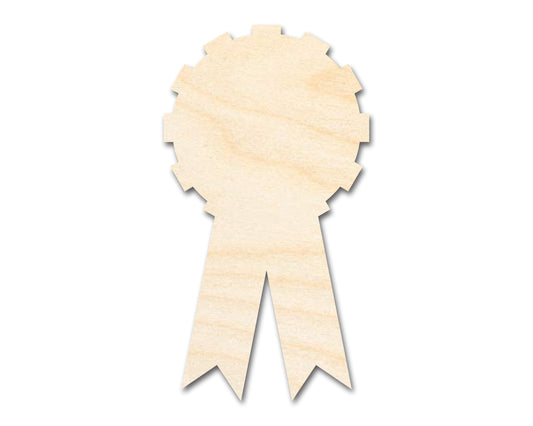 Unfinished Wood Award Ribbon Shape | DIY Craft Cutout | Up to 36"
