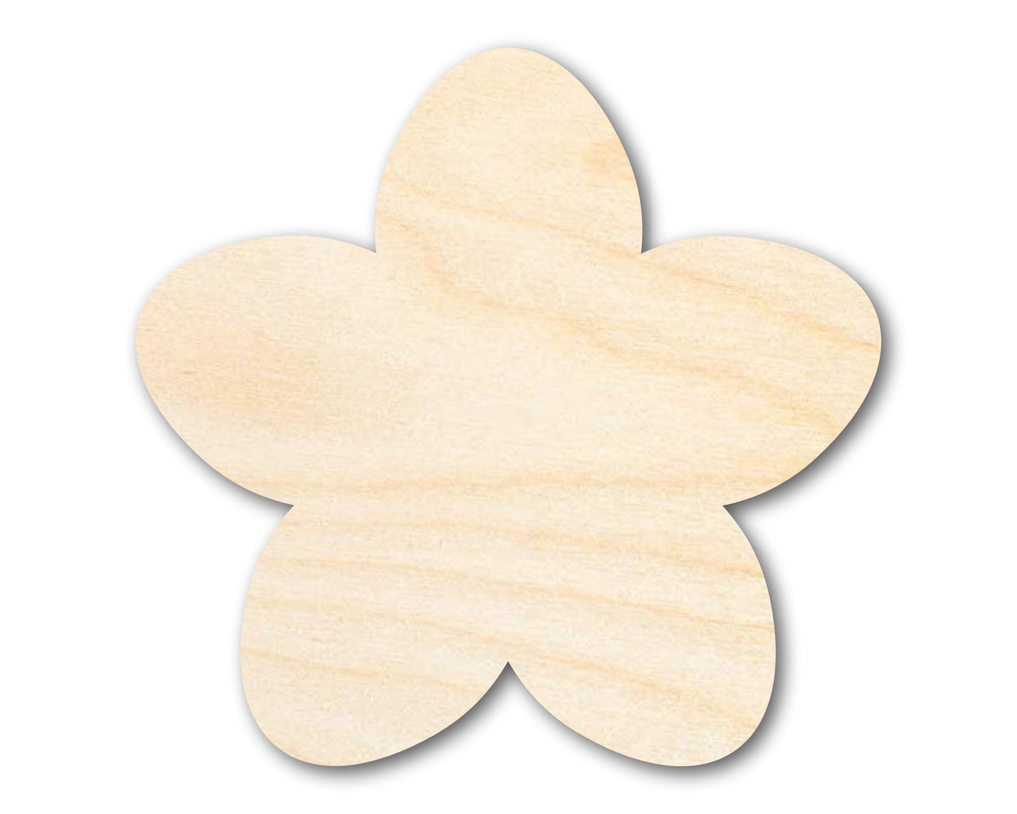 Unfinished Wood Cherry Blossom Shape | DIY Japan Flower Craft Cutout | Up to 36"