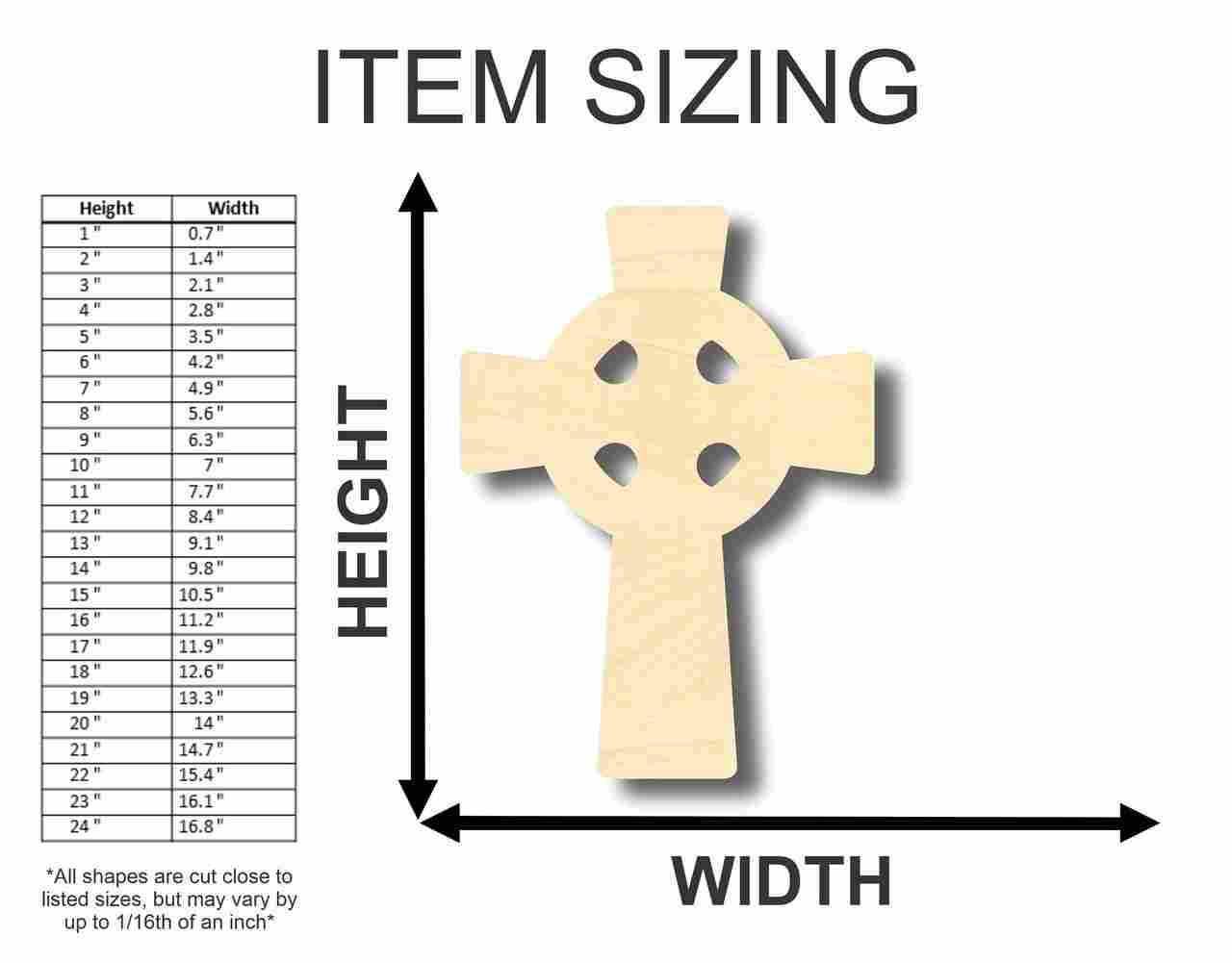 Unfinished Wood Celtic Cross - Irish - Christian - Craft - up to 46" DIY