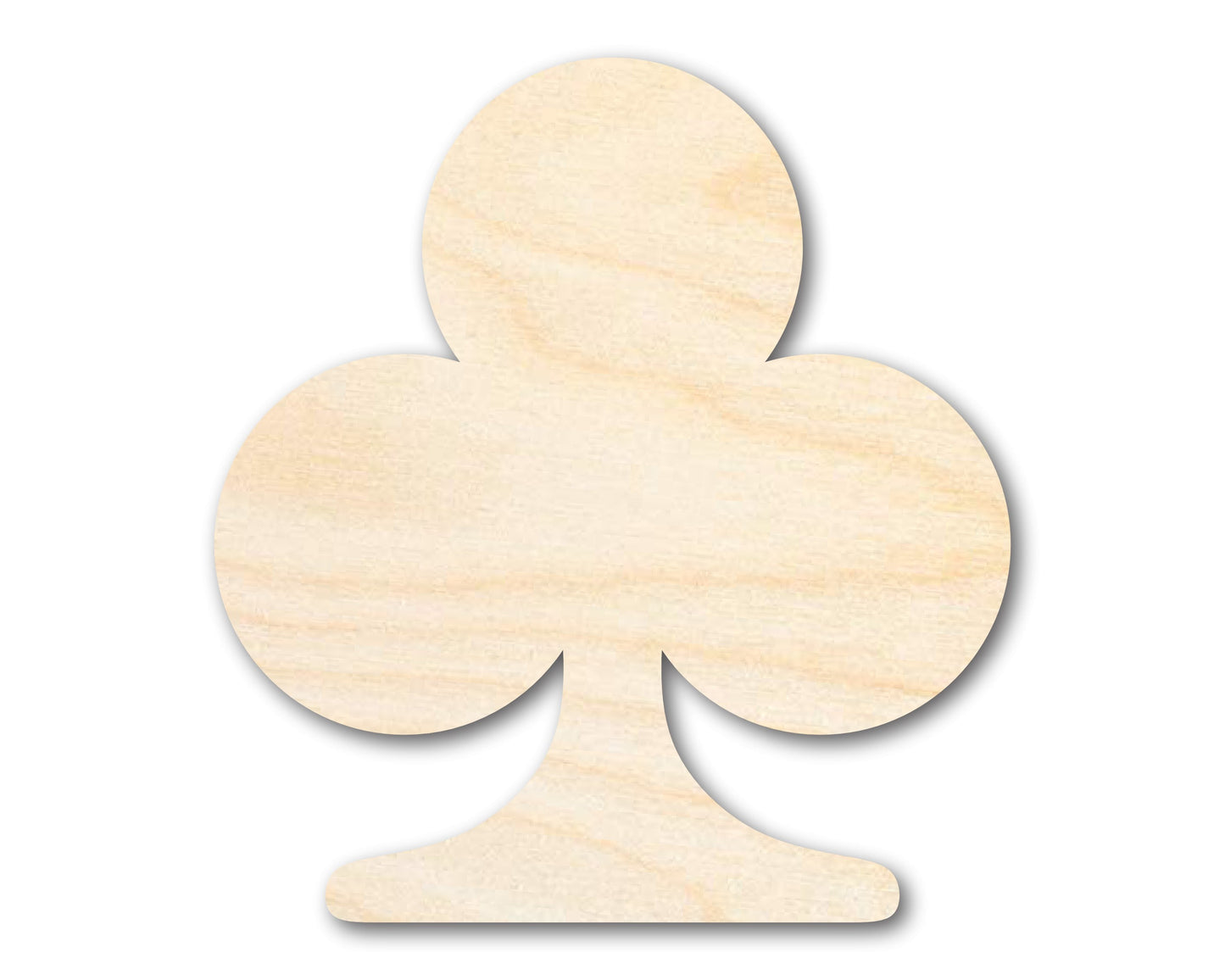 Unfinished Wood Club Shape | DIY Playing Cards Craft Cutout | Up to 36"