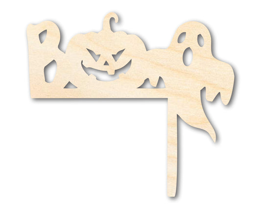 Unfinished Wood Boo Cornerpiece Shape - Craft - up to 46"