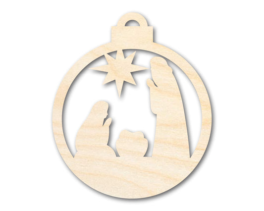 Unfinished Wood Bethlehem Nativity Ornament Shape - Christmas - Craft - up to 46" DIY