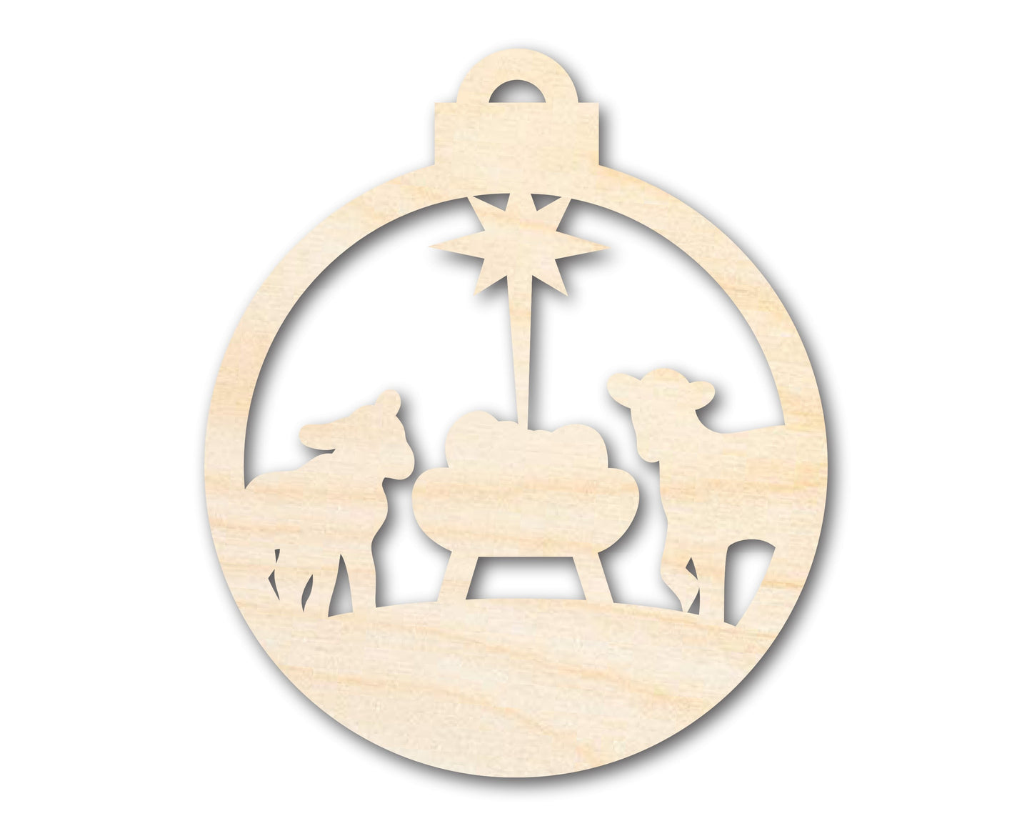 Unfinished Wood Bethlehem Nativity Ornament Shape - Christmas - Craft - up to 46" DIY