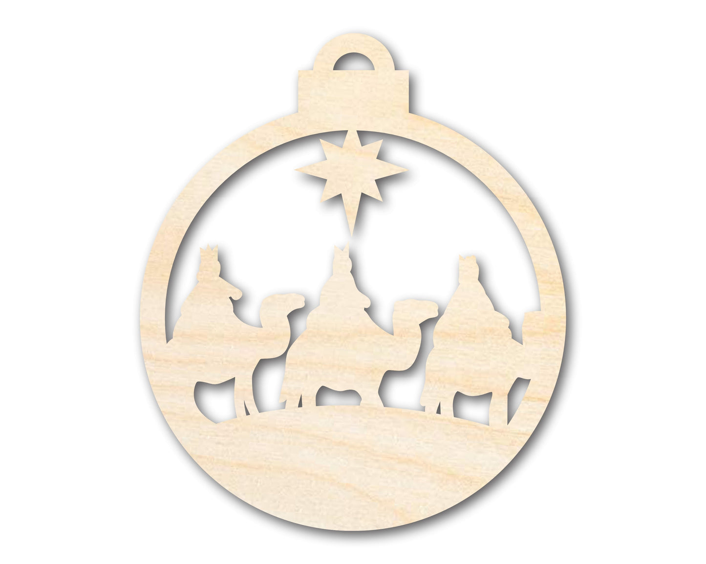 Unfinished Wood Bethlehem Nativity Ornament Shape - Christmas - Craft - up to 46" DIY