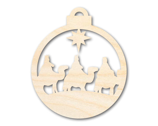 Unfinished Wood Bethlehem Nativity Ornament Shape - Christmas - Craft - up to 46" DIY