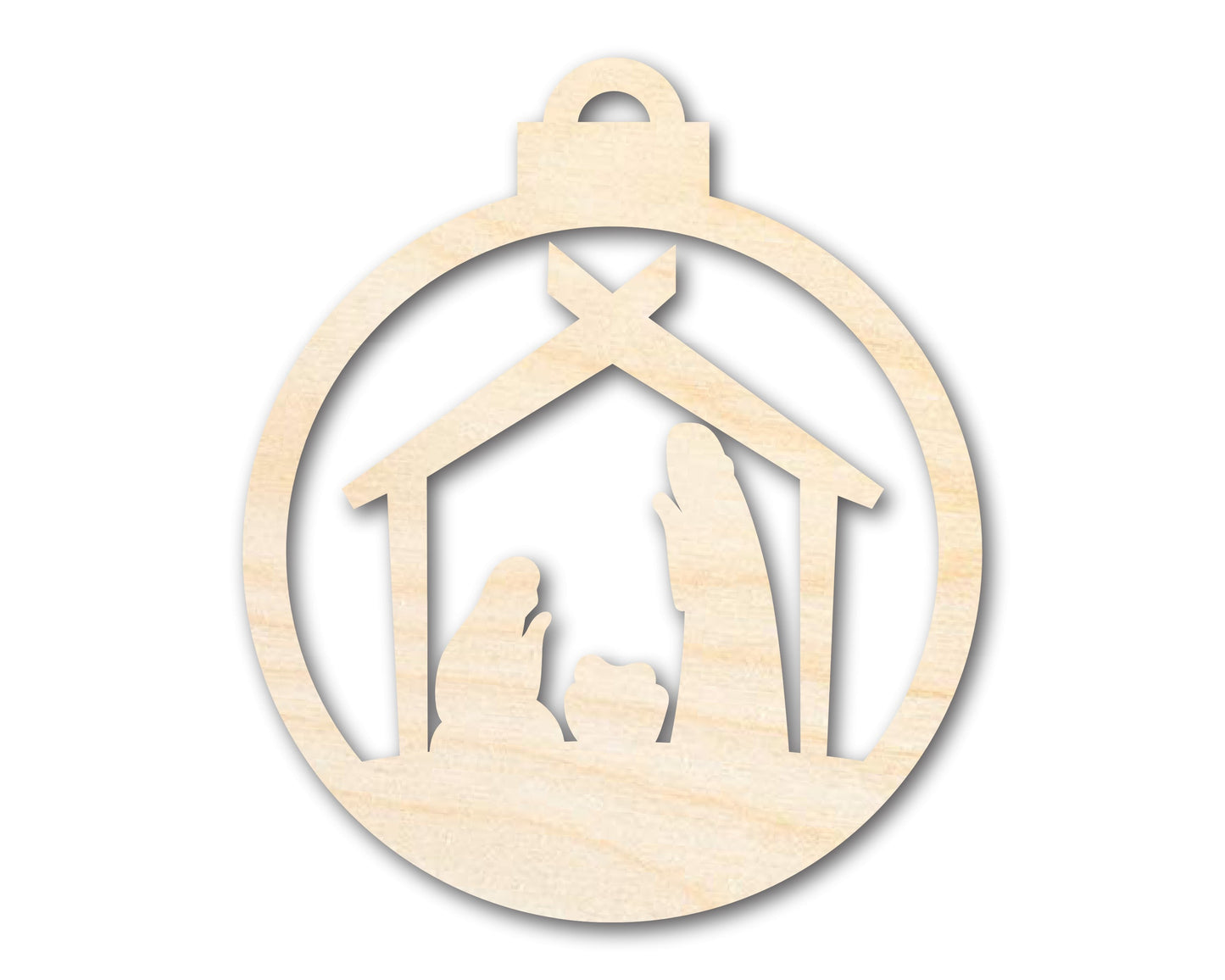 Unfinished Wood Bethlehem Nativity Ornament Shape - Christmas - Craft - up to 46" DIY