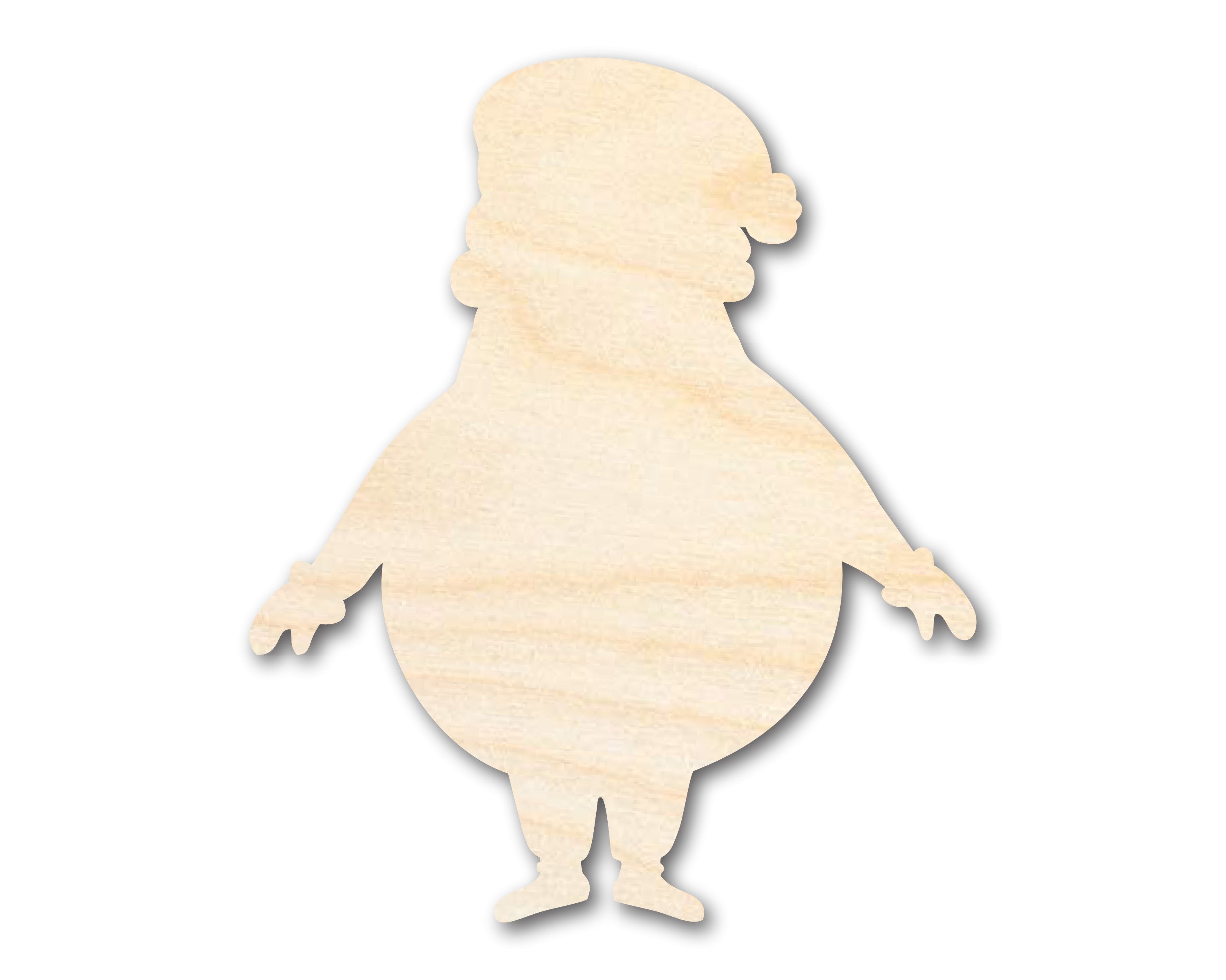 Unfinished Wood Round Santa Shape - Craft - up to 46