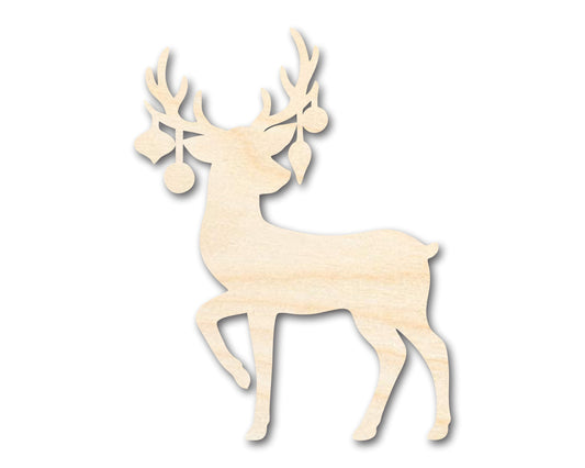 Unfinished Wood Ornament Reindeer Shape - Craft - up to 46" DIY
