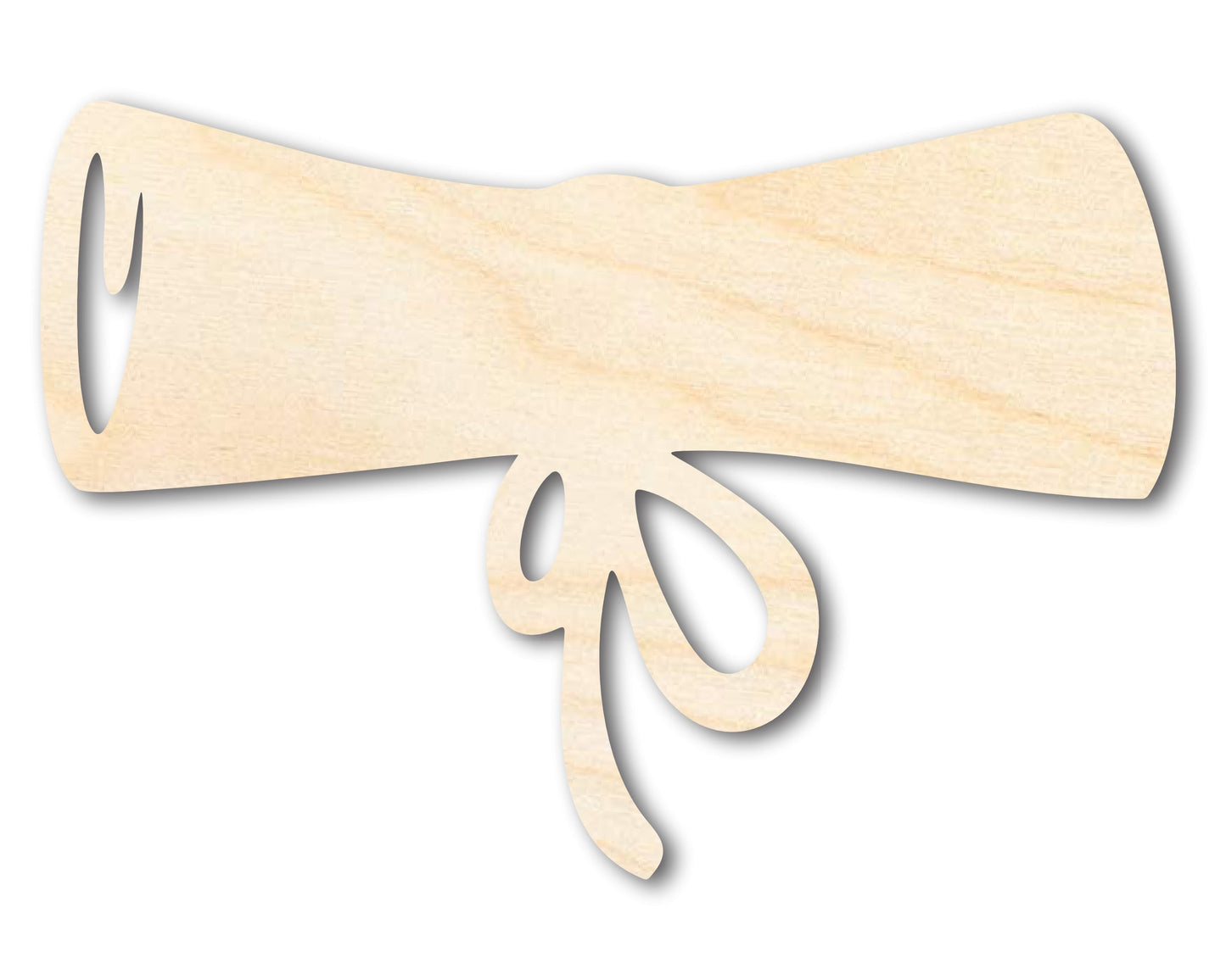 Unfinished Wood Diploma Shape - Graduation Craft - up to 46" DIY