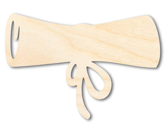 Unfinished Wood Diploma Shape - Graduation Craft - up to 46" DIY