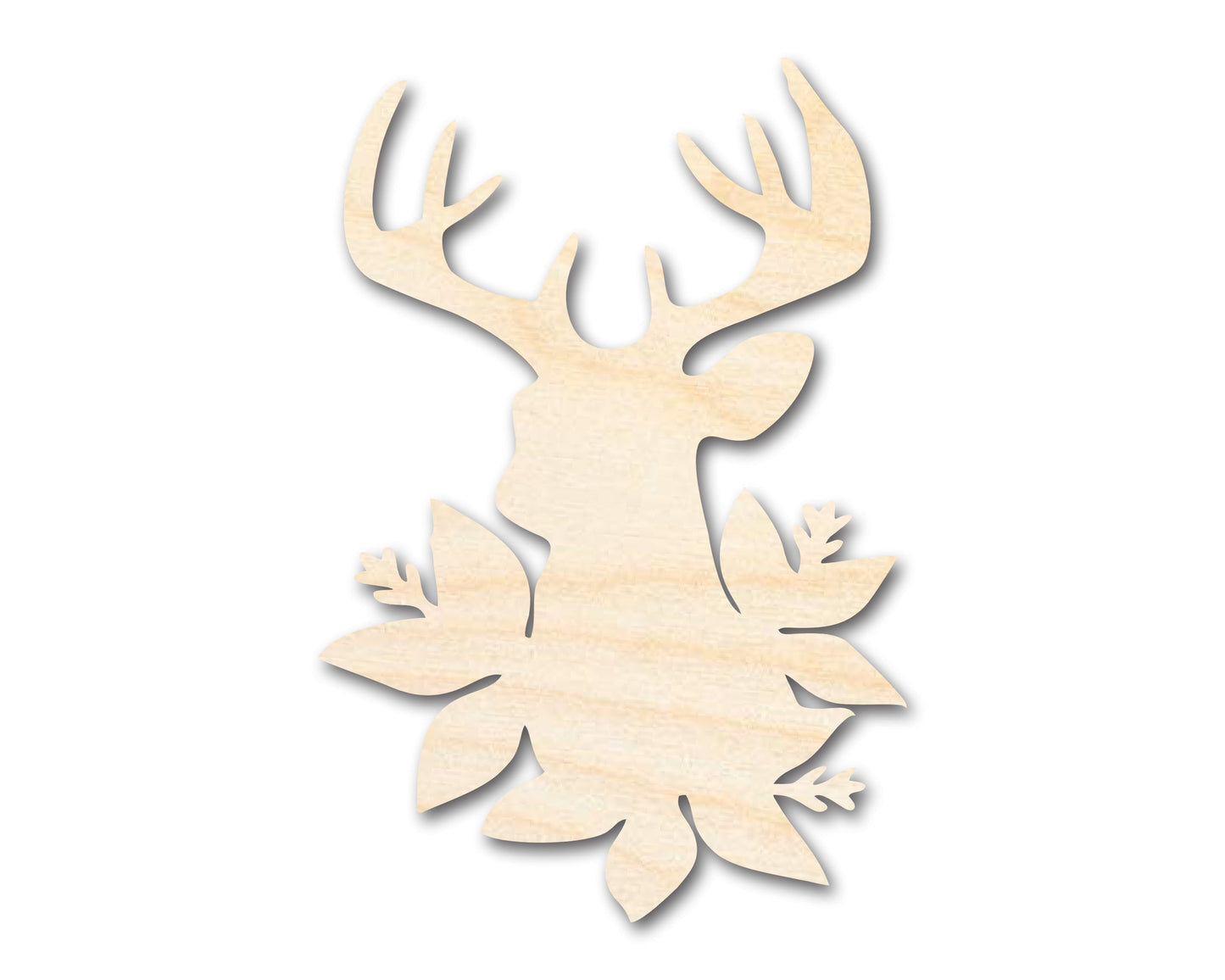 Unfinished Wood Holly Reindeer Head Shape - Craft - up to 46" DIY