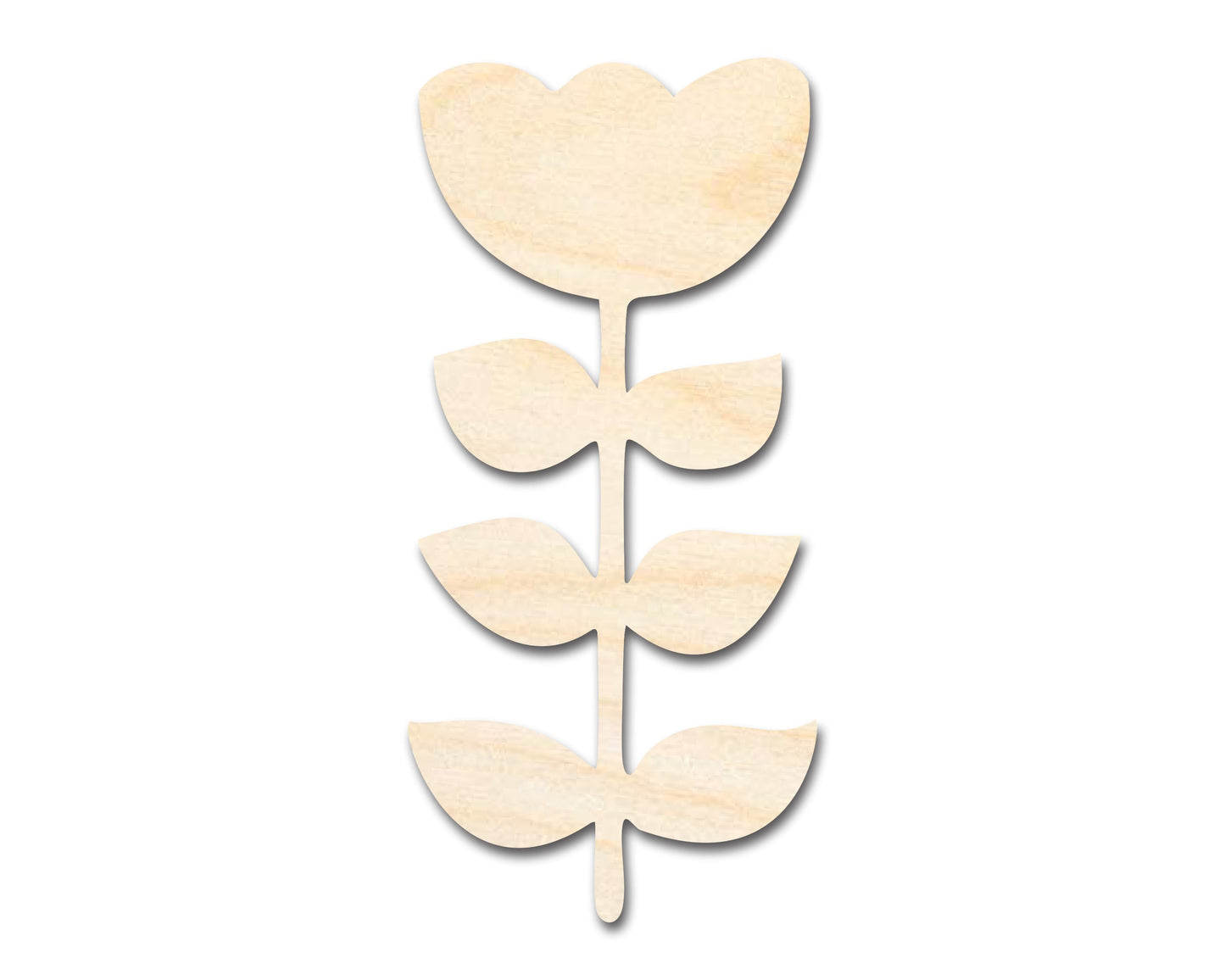 Unfinished Wood Folk Tulip Shape - Flower Craft - up to 46" DIY