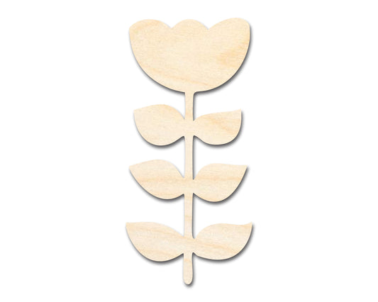 Unfinished Wood Folk Tulip Shape - Flower Craft - up to 46" DIY