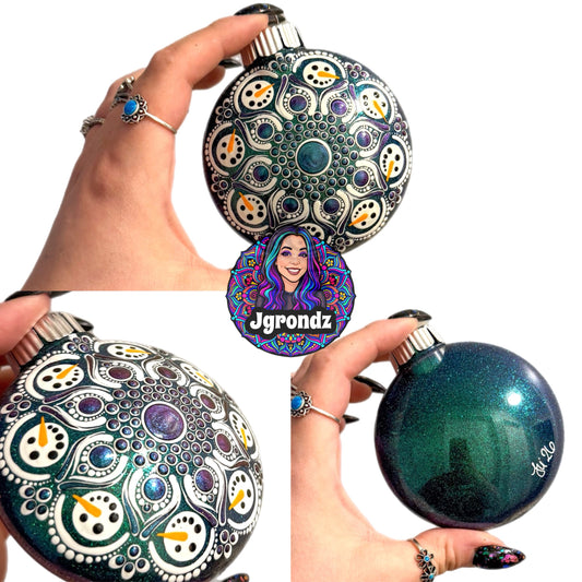 3” Snowman Mandala Ornament
