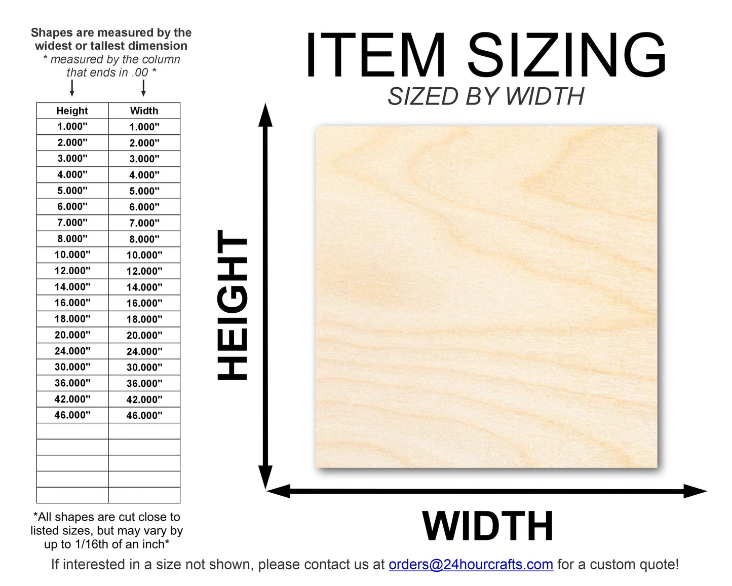 Unfinished Wood Square Shape | Wood Canvas | Craft Base | DIY Craft Cutout | Up to 36"