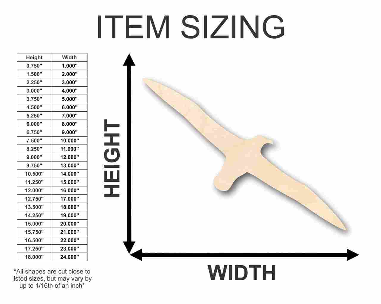 Unfinished Wood Albatross Bird Shape - Animal - Wildlife - Craft - up to 46" DIY