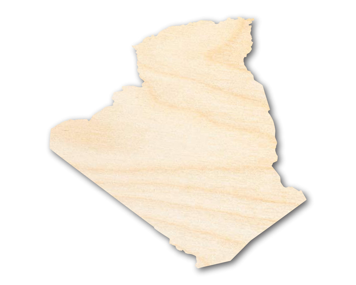 Unfinished Wood Algeria Silhouette Shape - Craft - up to 46"