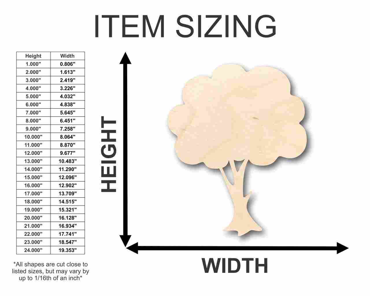 Unfinished Wood Apple Tree Shape - Craft - up to 46" DIY