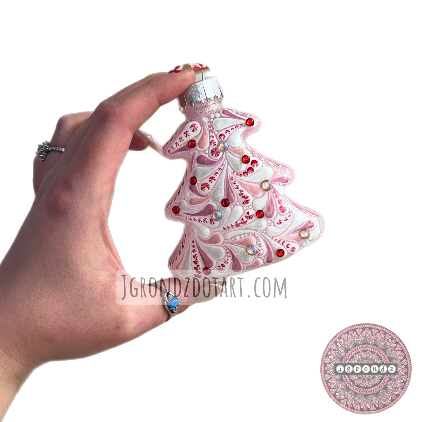 4” Christmas Tree Glitter Ornament