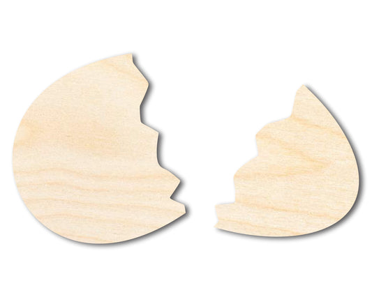 Unfinished Wood Broken Egg Shape - Easter Spring Craft - up to 46" DIY