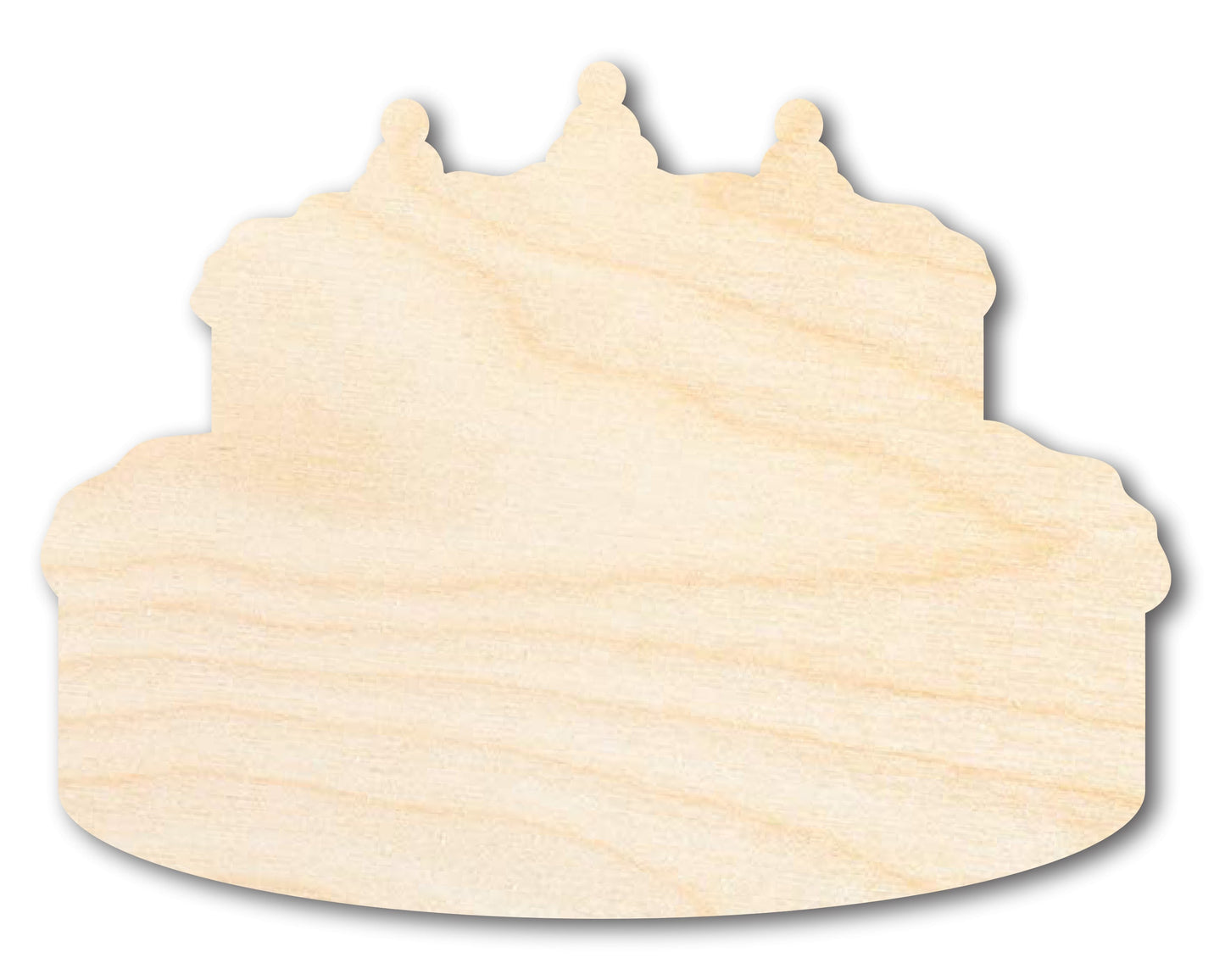 Unfinished Wood Cake Shape - Craft - up to 46" DIY