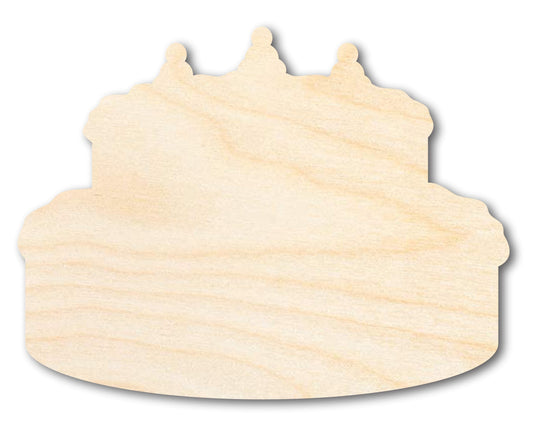 Unfinished Wood Cake Shape - Craft - up to 46" DIY