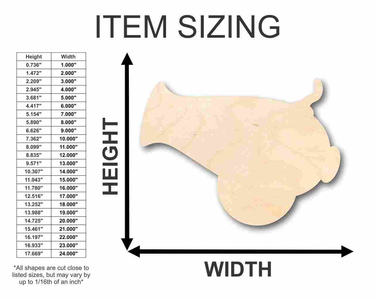 Unfinished Wood Cannon Shape - Pirates - Craft - up to 46" DIY