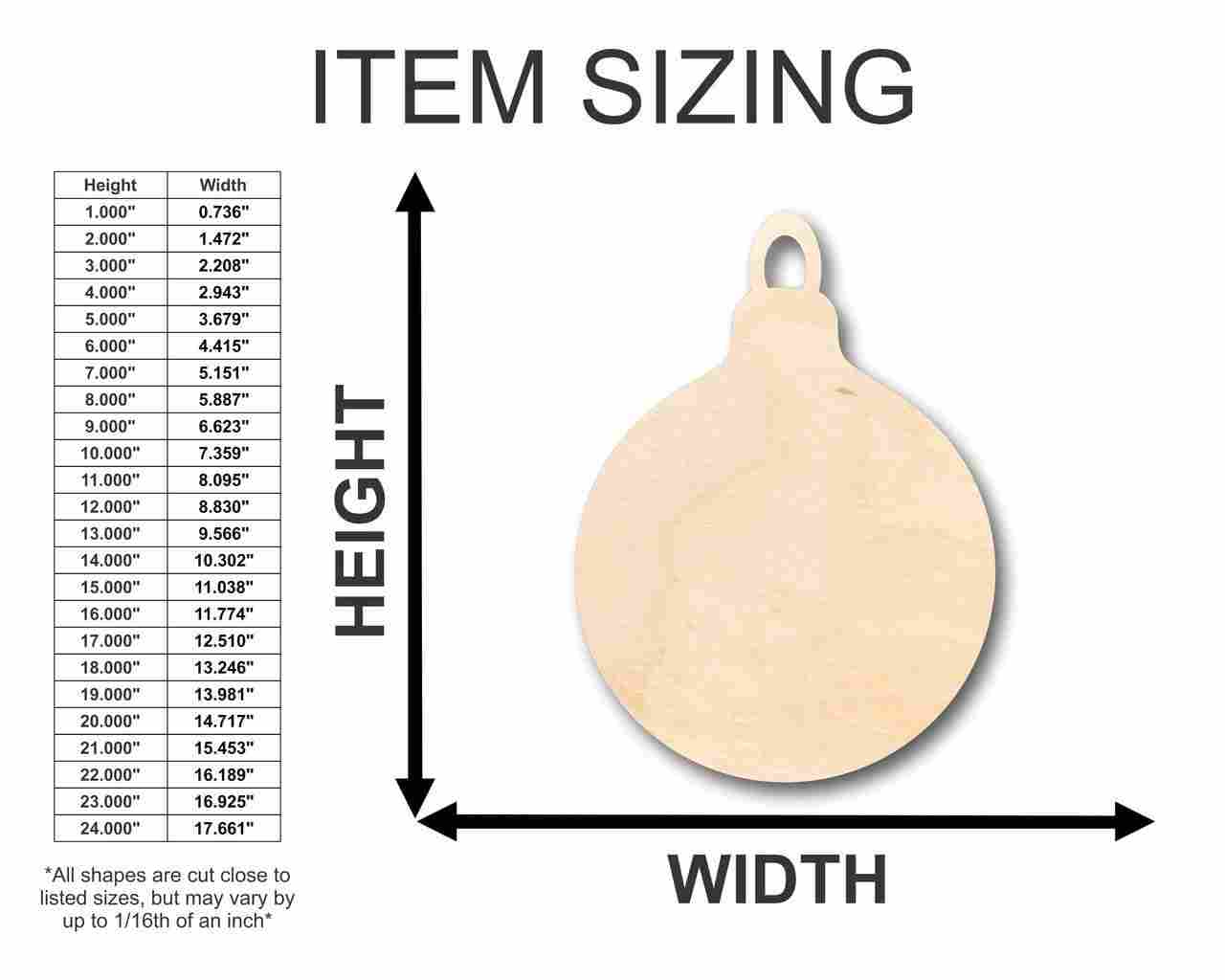 Unfinished Wood Bulb Shape - Christmas - Craft - up to 46" DIY