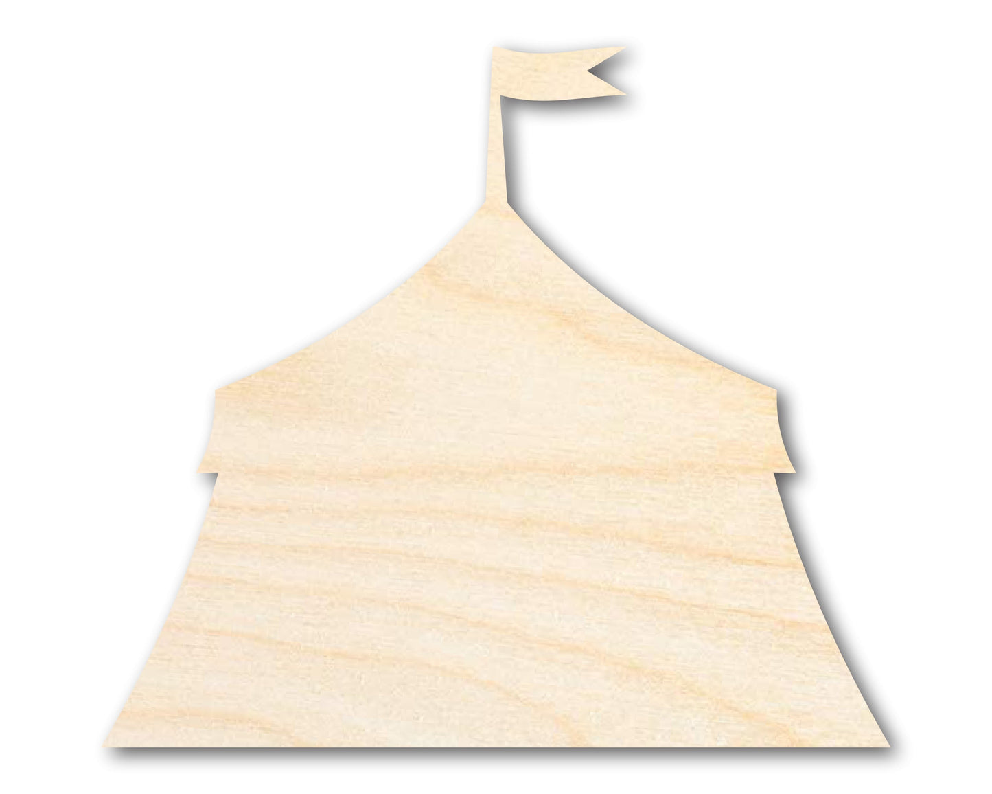 Unfinished Wood Circus Tent Shape | Fair | Craft Cutout | up to 46" DIY