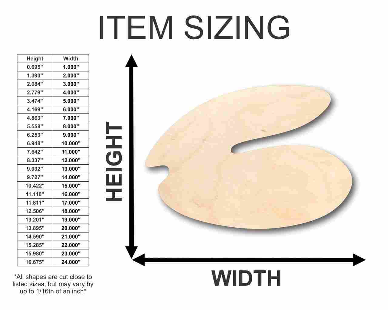 Unfinished Wood Clam Shape - Ocean - Nursery - Craft - up to 46" DIY