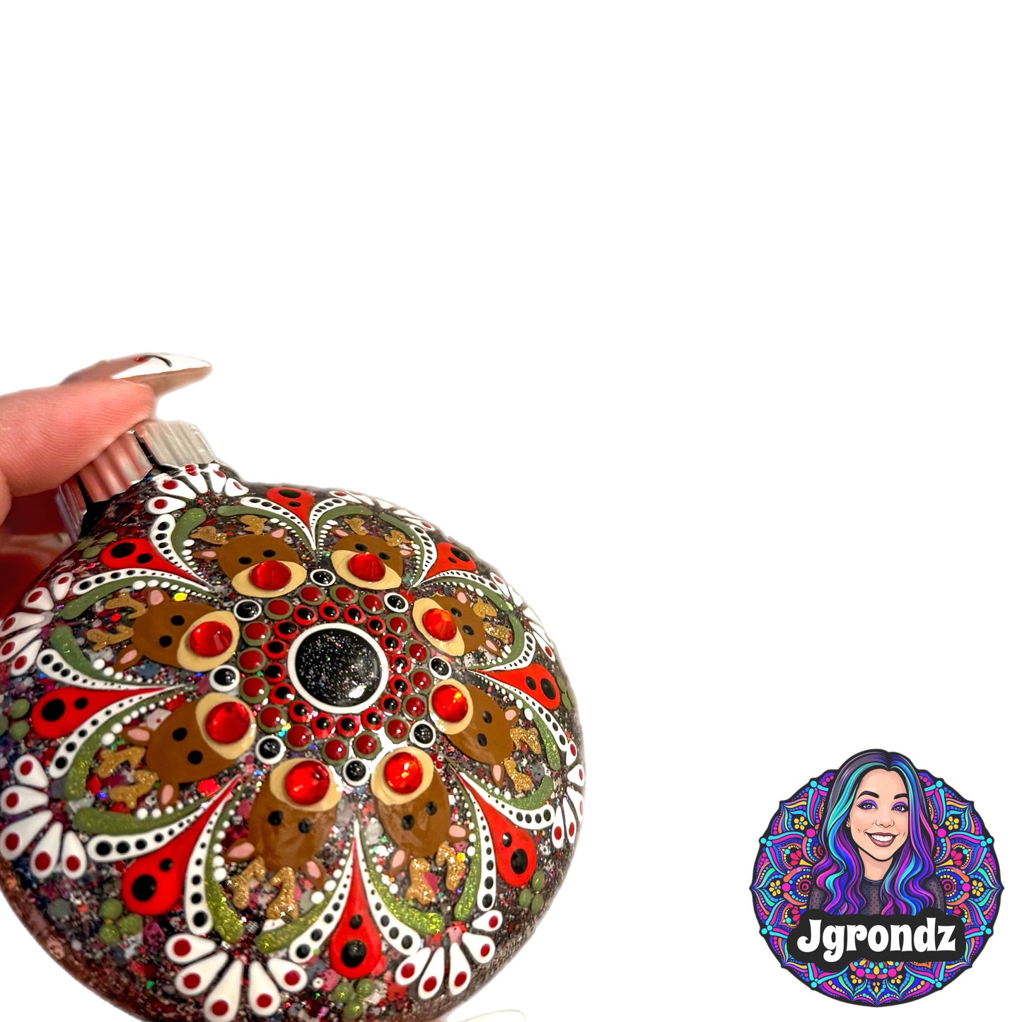 3” Deer Mandala Ornament