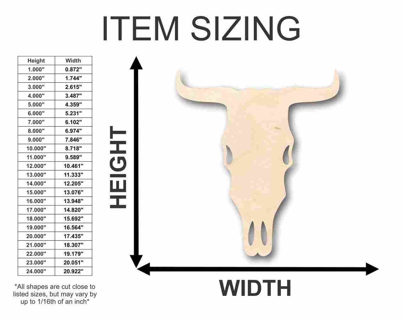 Unfinished Wood Cow Head Shape - Farm Animal - Craft - up to 46" DIY