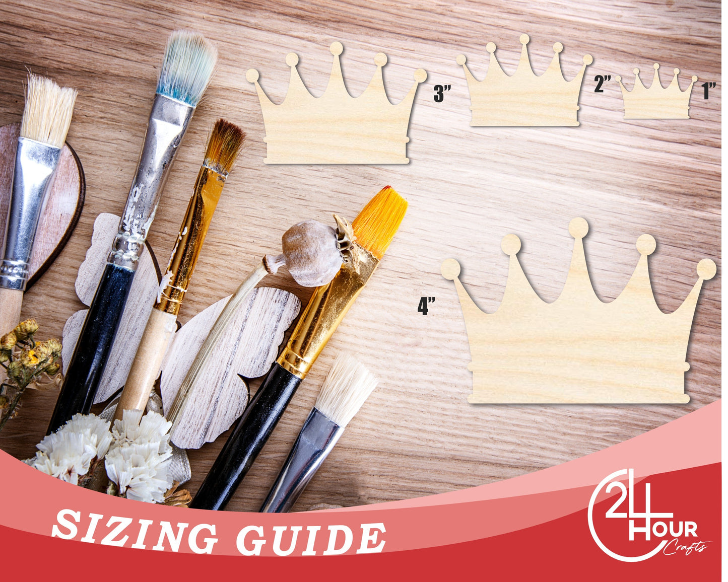 Unfinished Wood Crown Shape | Medieval Pirates | DIY Craft Cutout | up to 46"