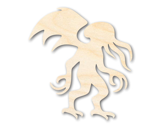 Unfinished Wood Cthulhu Shape - Craft - up to 46"