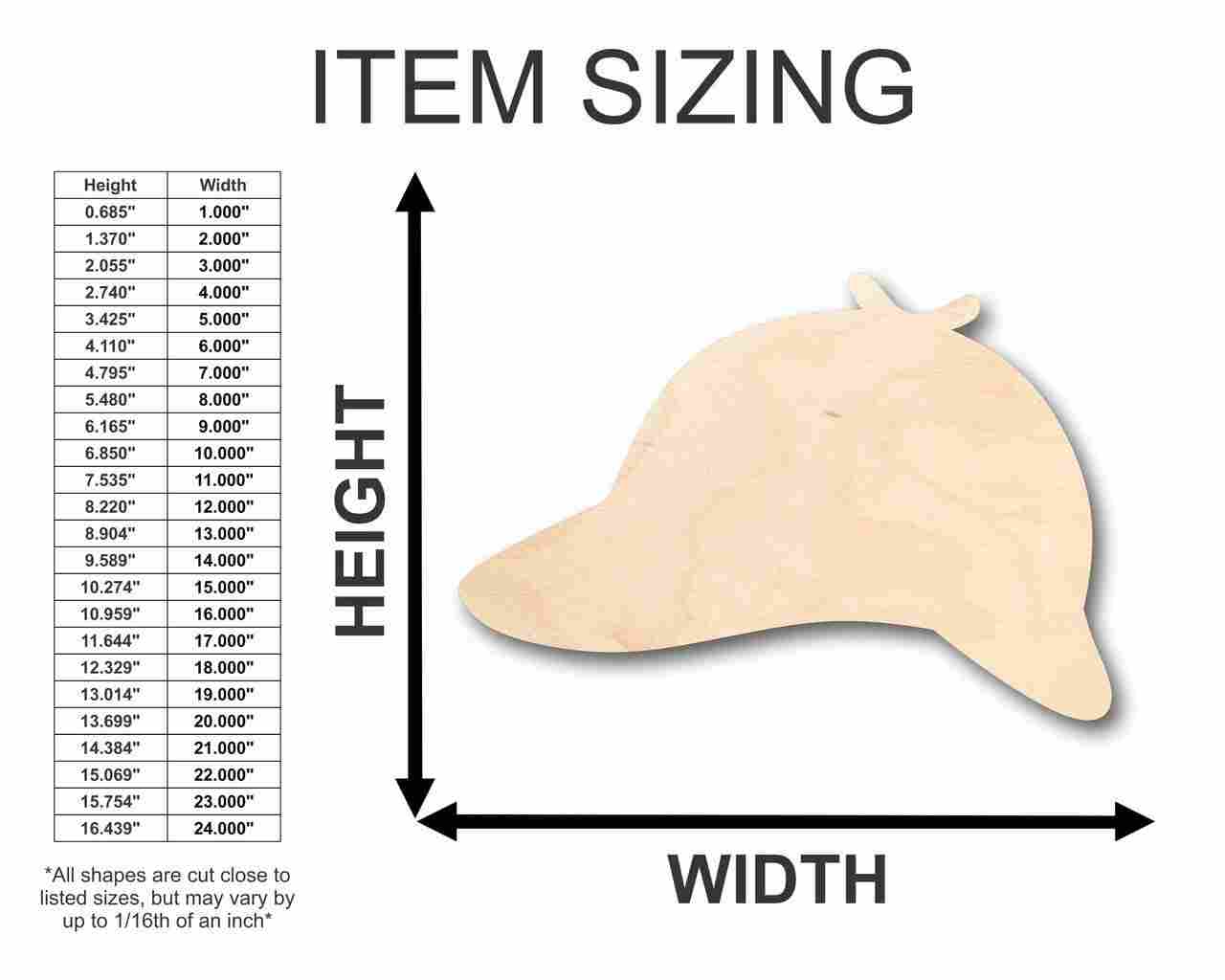 Unfinished Wood Detective Hat Shape - Craft - up to 46" DIY