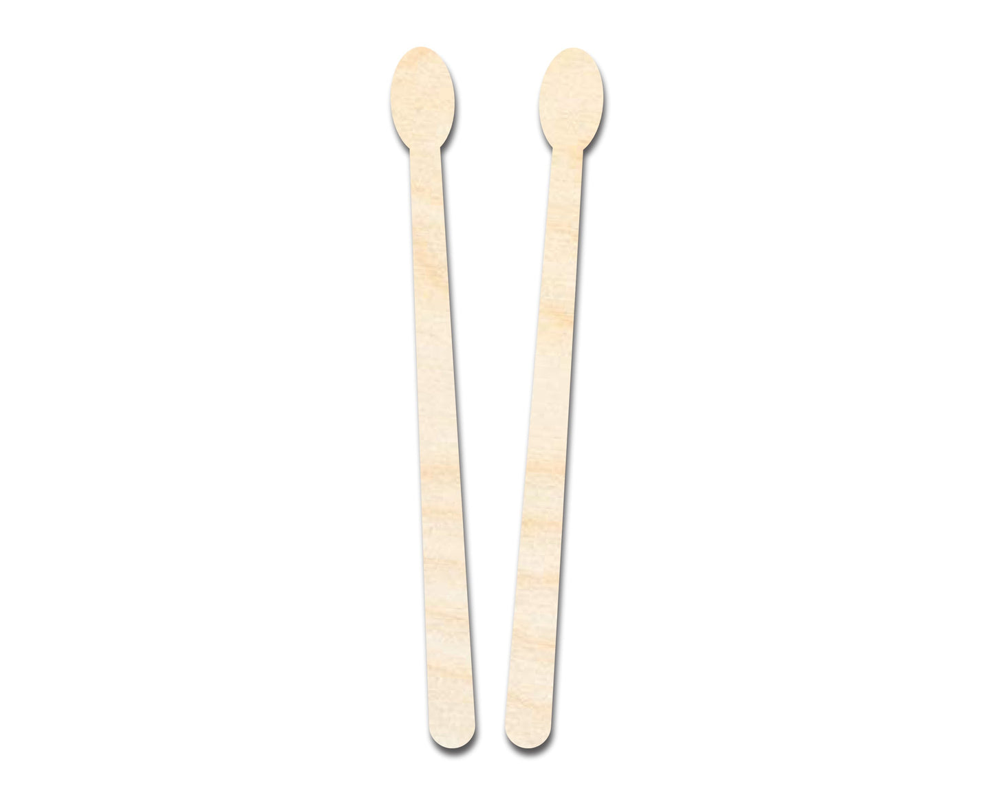 Unfinished Wood Drum Sticks Shape - Craft - up to 46"
