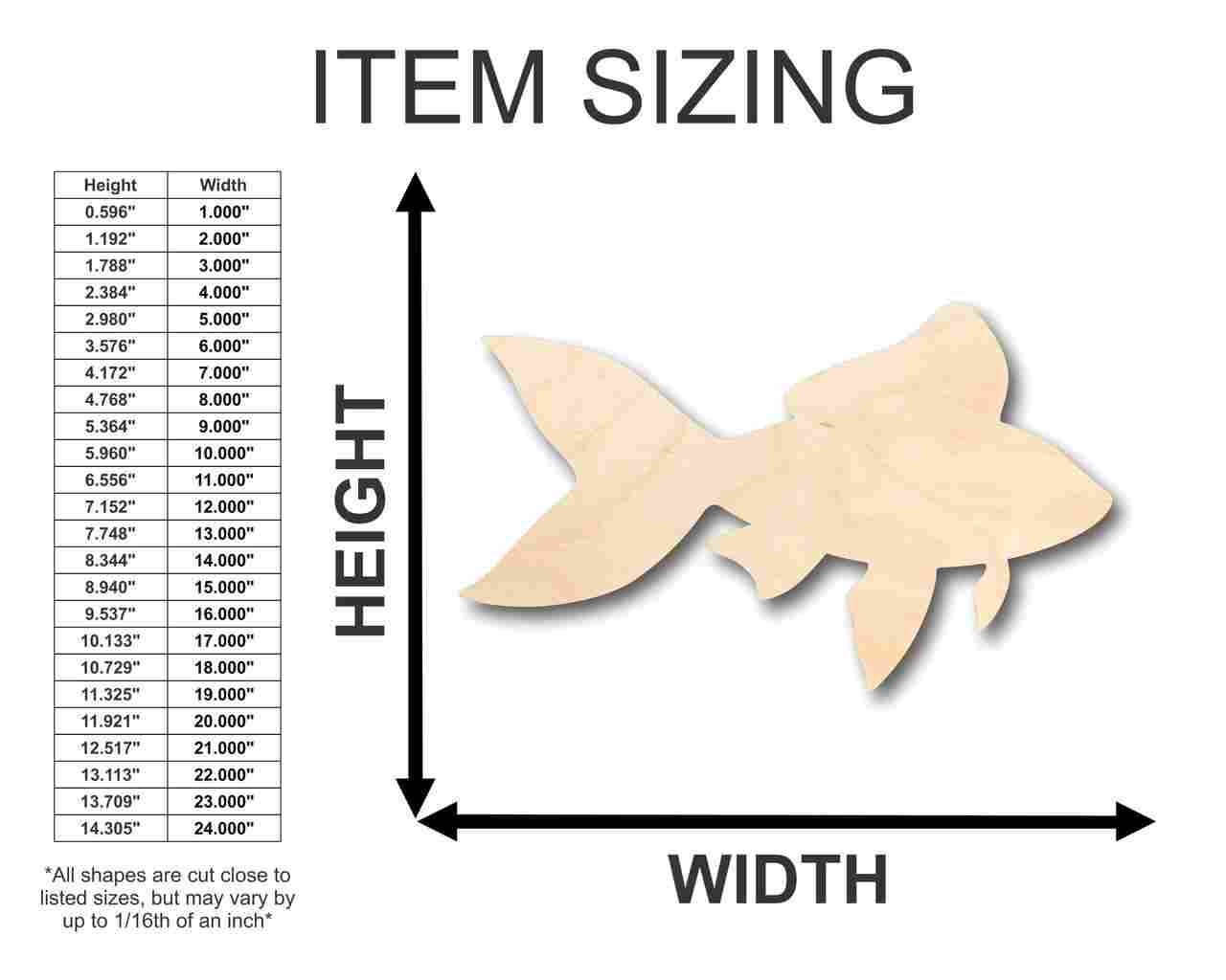 Unfinished Wood Fish Shape - Ocean - Animals - Craft - up to 46" DIY