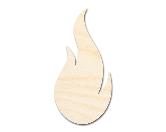 Unfinished Wood Flame Shape | Craft Cutout | up to 46" DIY
