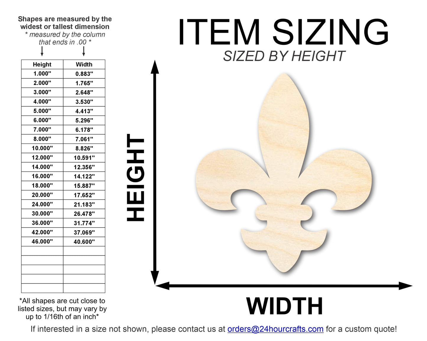 Unfinished Wood Fleur di Lis Shape | Saint's Football | France | DIY Craft Cutout | up to 46"