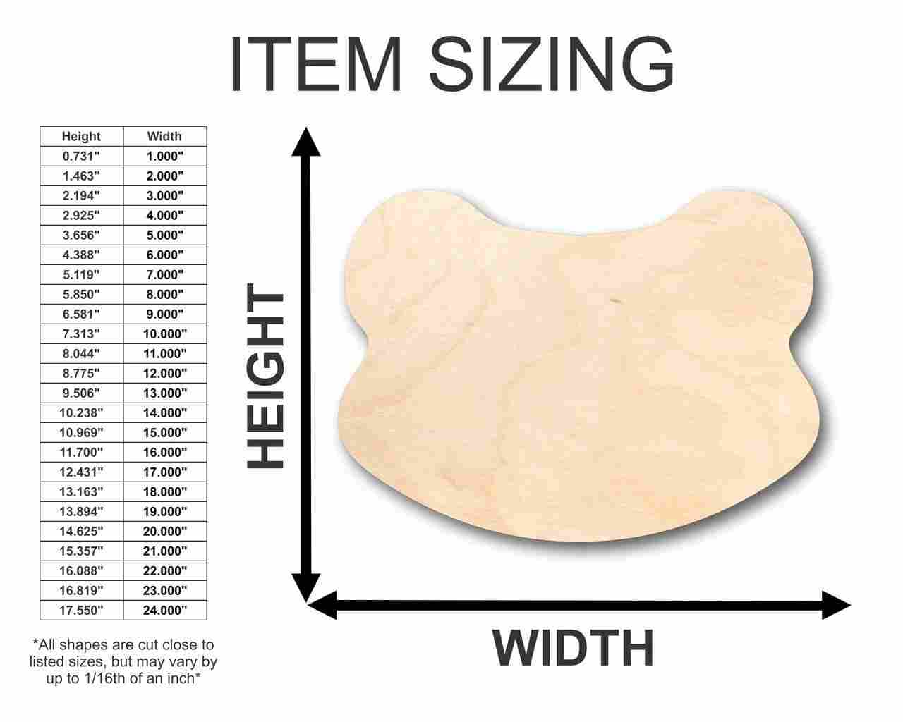 Unfinished Wood Frog Head Shape - Animal - Craft - up to 46" DIY