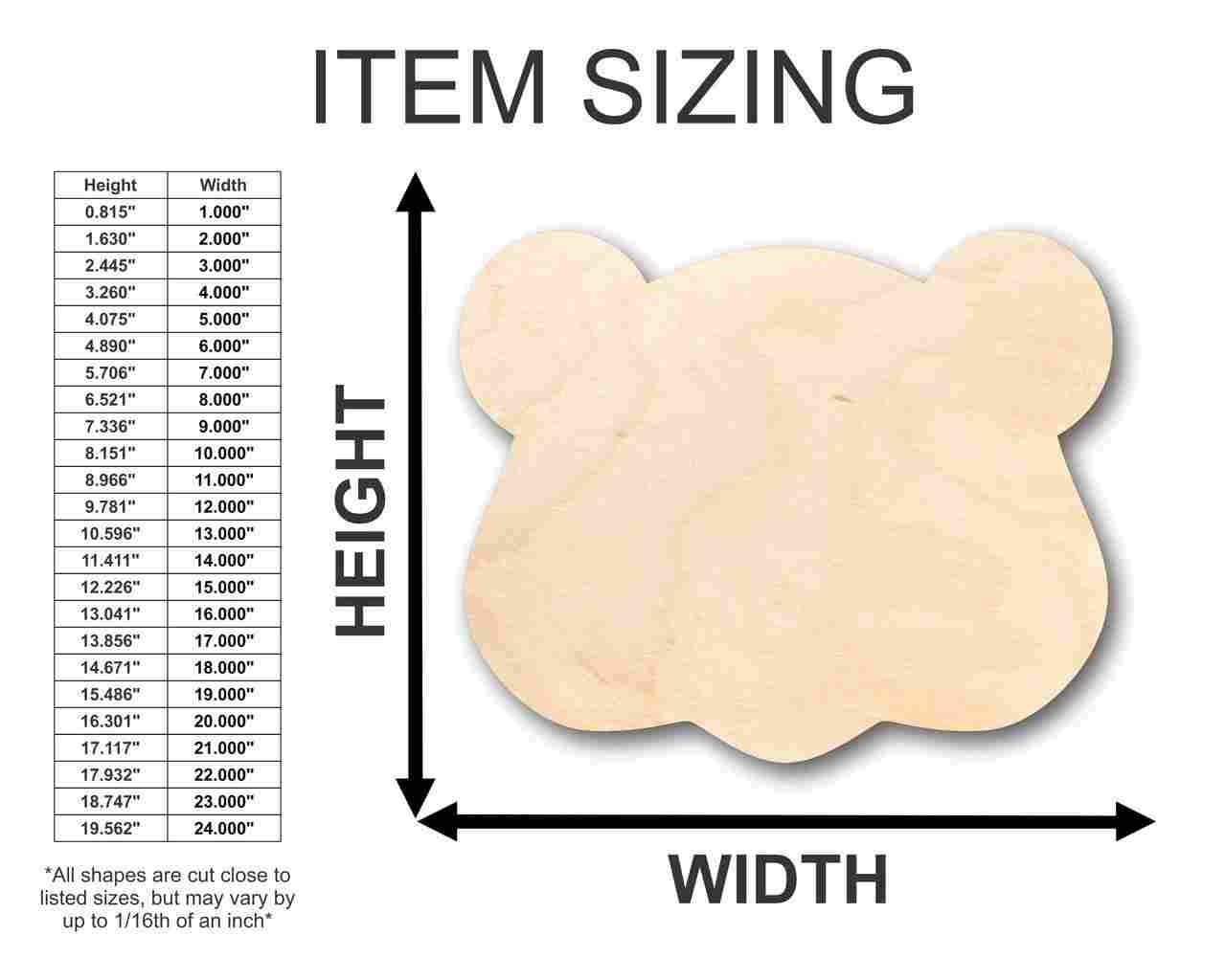 Unfinished Wood Groundhog Head Shape - Groundhog's Day - Animal - Craft - up to 46" DIY