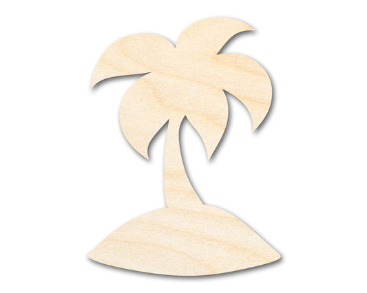 Unfinished Wood Island Palm Tree Shape - Craft - up to 46" DIY