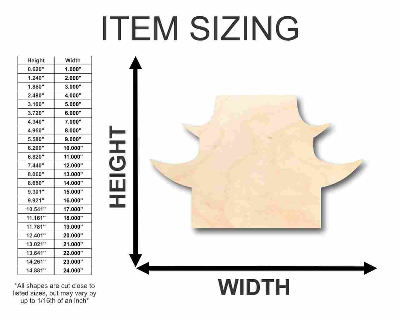 Unfinished Wood Japanese House Shape - Eastern Architecture - Craft - up to 46" DIY