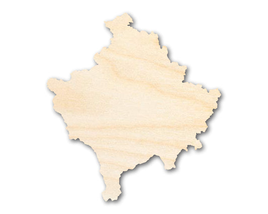 Unfinished Wood Kosovo Country Shape - Southeast Europe Craft - up to 46" DIY