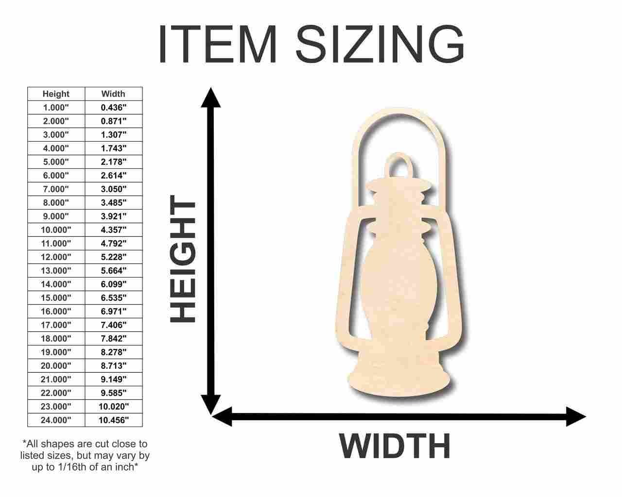 Unfinished Wood Lantern Shape - Craft - up to 46" DIY