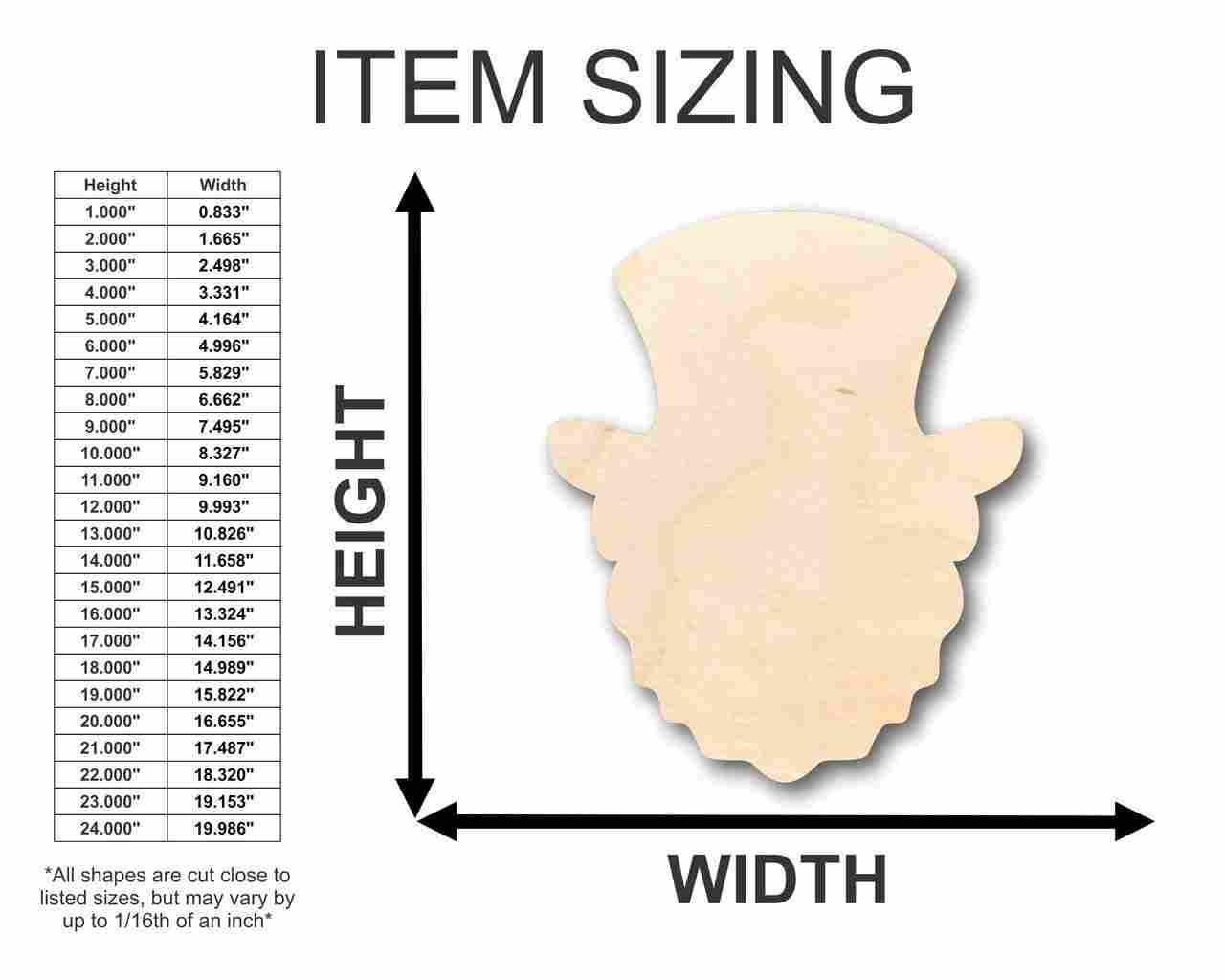 Unfinished Wood Leprechaun Shape - St Patrick's - Craft - up to 46" DIY