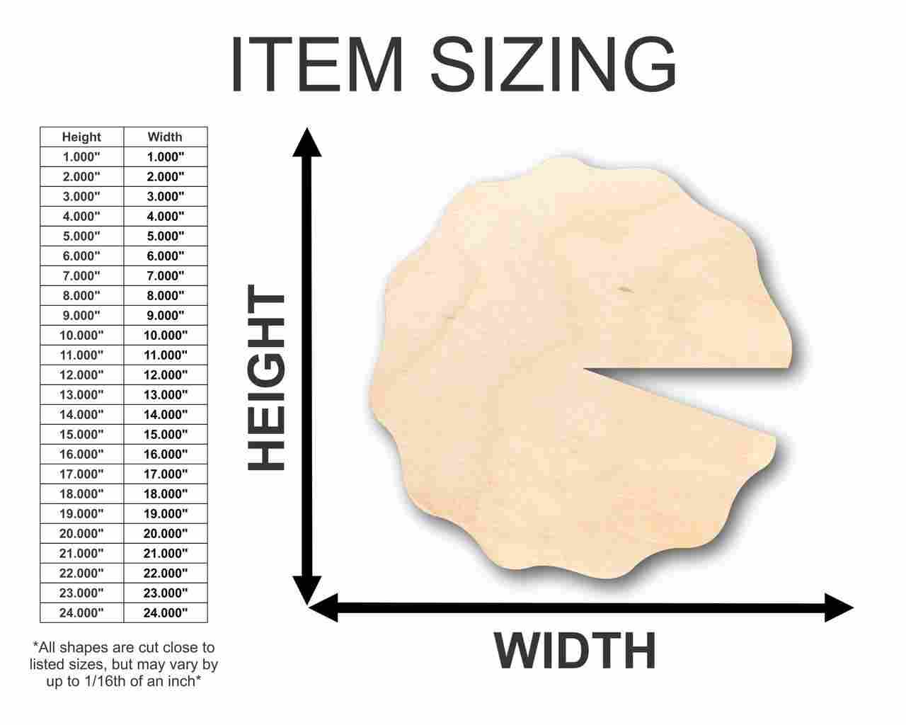 Unfinished Wood Water Lily Shape - Pond - Craft - up to 46" DIY