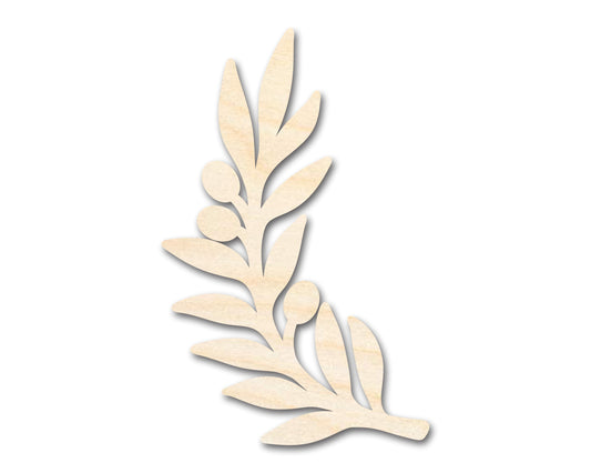 Unfinished Wood Olive Branch Shape - Craft - up to 46" DIY