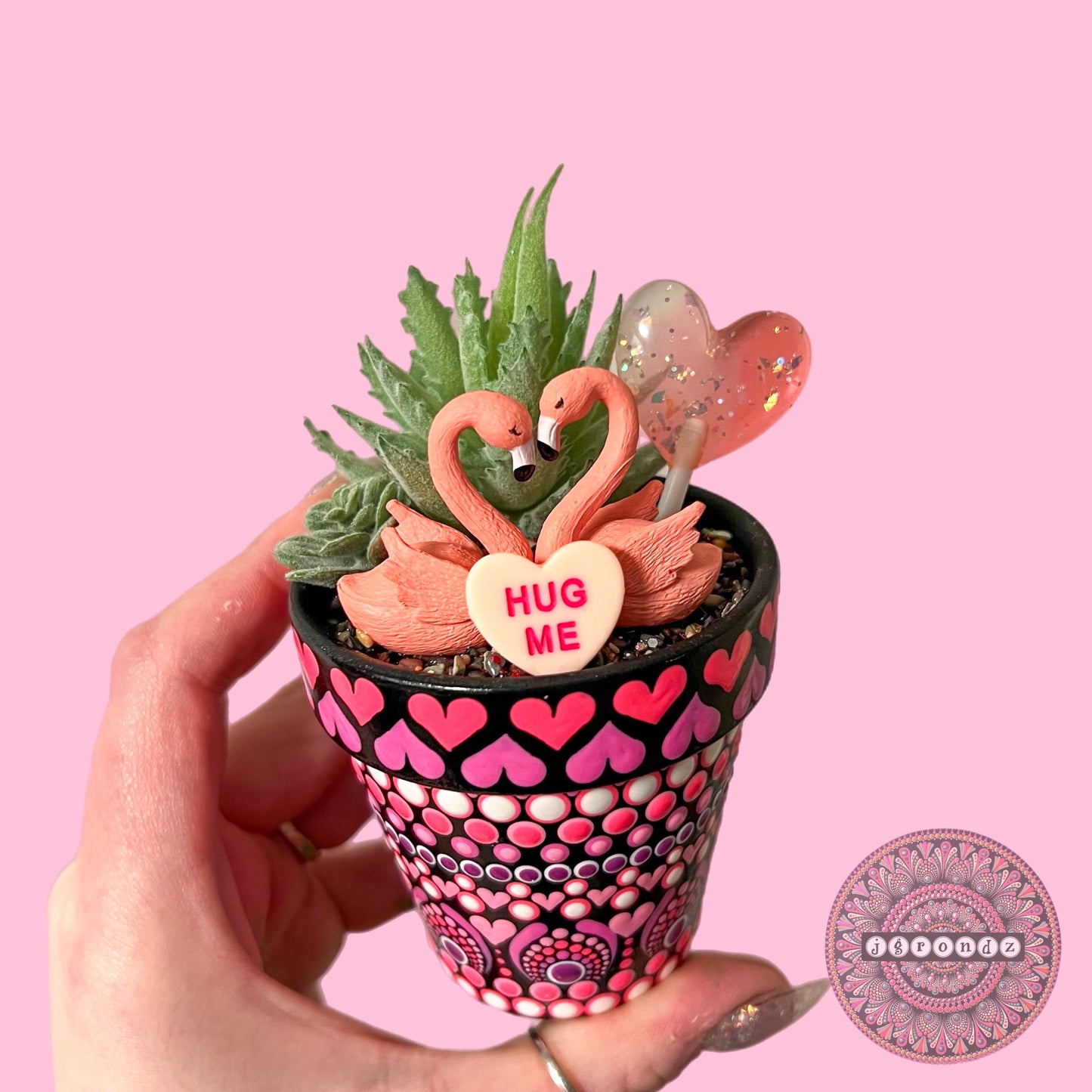 Cutie Pot - Valentines Day Painted Succulent Pots