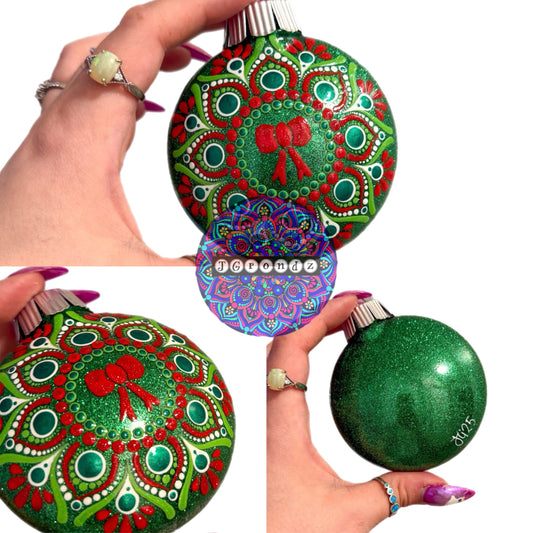 3” Mandala Glitter Ornament